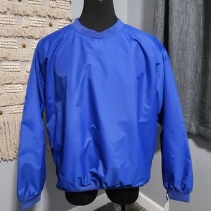 NWT Holloway Blue Nylon V-Neck Pullover Windbreaker Windshirt Jacket